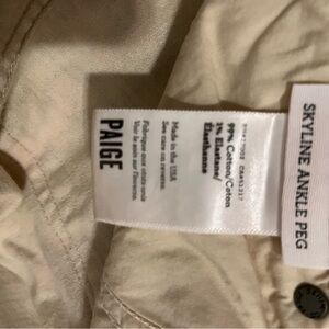 PAIGE Floral Print Pants in Cream and Red